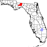 A state map highlighting Leon County in the northwestern part of the state. It is medium in size.