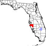 A state map highlighting Manatee County in the southern part of the state. It is medium in size.