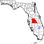 A state map highlighting Polk County in the middle part of the state. It is large in size.