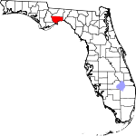 A state map highlighting Wakulla County in the northwestern part of the state. It is medium in size.