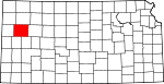 State map highlighting Logan County