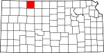 State map highlighting Norton County