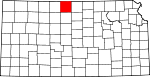 State map highlighting Smith County
