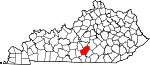 State map highlighting Adair County