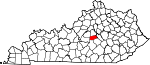 State map highlighting Boyle County