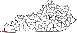 State map highlighting Fulton County