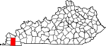 State map highlighting Graves County