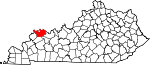 State map highlighting Henderson County