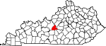 State map highlighting Larue County
