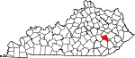 State map highlighting Owsley County