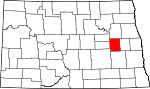 State map highlighting Griggs County