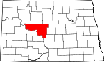 State map highlighting McLean County