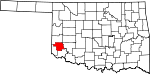 State map highlighting Greer County