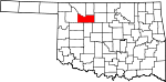 State map highlighting Major County
