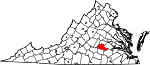 State map highlighting Amelia County