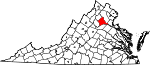 State map highlighting Culpeper County