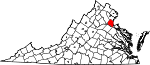 State map highlighting Stafford County