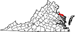 State map highlighting Westmoreland County
