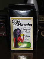 A packet of Maraba Coffee as sold in Rwanda