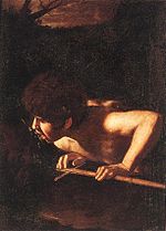 Michelangelo Merisi da Caravaggio - St John the Baptist at the Well - WGA04201.jpg