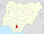 Map of Nigeria highlighting Anambra State