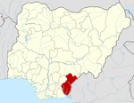 Map of Nigeria highlighting Cross River State