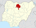 Map of Nigeria highlighting Kano State