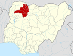 Map of Nigeria highlighting Zamfara State