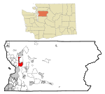 Snohomish County Washington Incorporated and Unincorporated areas Marysville Highlighted.svg