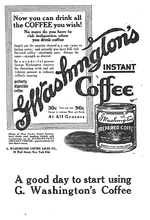 A pre-World War I ad introduced Washington's coffee to the public. Advertisement from The New York Times, February 23, 1914.