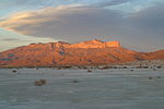 West face of Guadalupe Mountains at sunset 2006.jpg