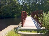 Narragansett Trail - Foot Bridge at Gallup (AKA Hewitt) Pond.
