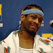 Allen Iverson at a post-game interview