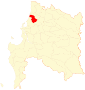 Map of the Coelemu commune in the Biobío Region
