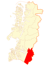 Location of the O'Higgins commune in Aisén Region