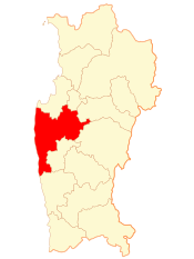 Location of Ovalle commune in the Coquimbo Region