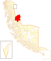 Location of the Torres del Paine commune in the Magallanes Region