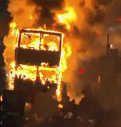 Double-deck burning in 2011 england riots.jpg