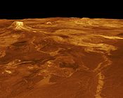 Eistla Regio featuring Gula Mons reprojected in 3D from stereo data.