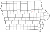 Location of Waterloo, Iowa