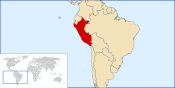 Location of Peru in South America