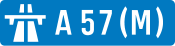 A57(M) motorway shield