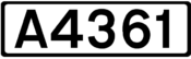 A4361 road shield