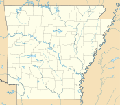 Map showing the location of Crater of Diamonds State Park