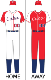 Cuba's national baseball uniform