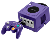 Purple GameCube and controller