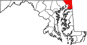 Map of Maryland highlighting Cecil County.svg