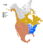 Map showing Non-Native Nations Claim_over NAFTA countries circa 1790