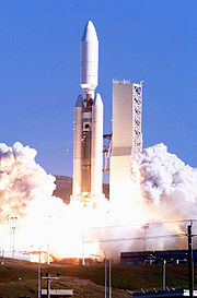 Titan IVB launching Lacrosse satellite.jpg