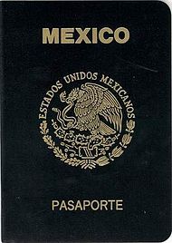 The front cover of a contemporary Mexican passport